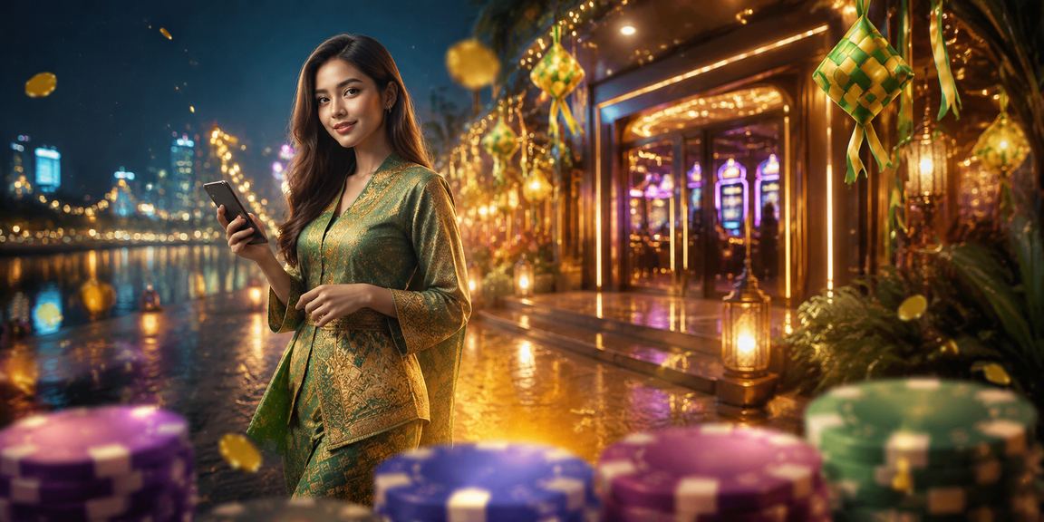 Pemain Malaysia menikmati platform as126 semasa sambutan Hari Raya dengan telefon mudah alih